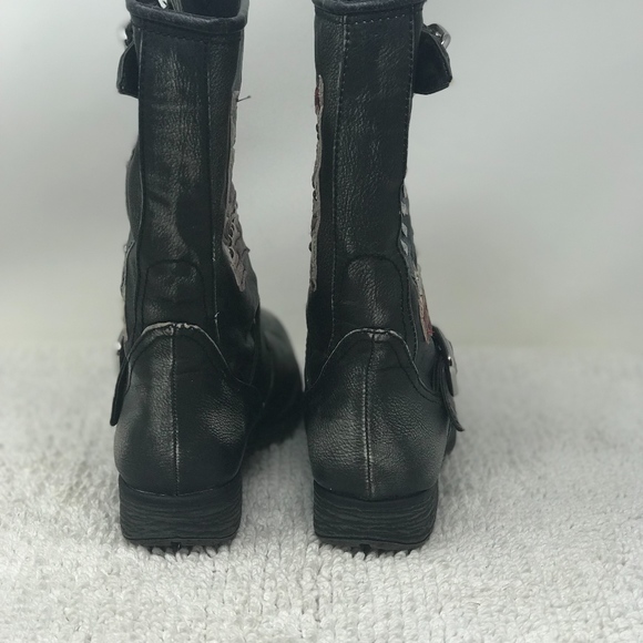 White Mountain Kennedy Black American Flag Size 6 - Picture 5 of 8